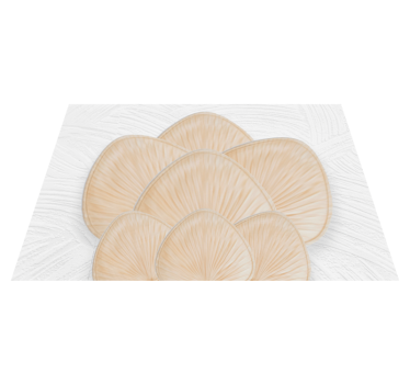Textured vinyl rug in neutral petal shape - TenStickers