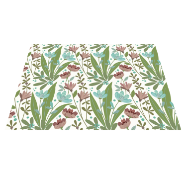Floral Botanical Pattern flower vinyl rug - TenStickers