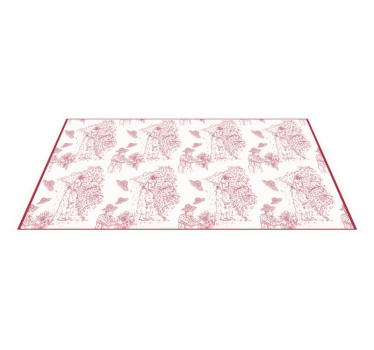 Pastoral Scene Toile Pattern vintage vinyl rug - TenStickers