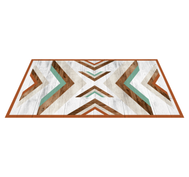 Chevron wooden texture bedroom vinyl rug - TenStickers