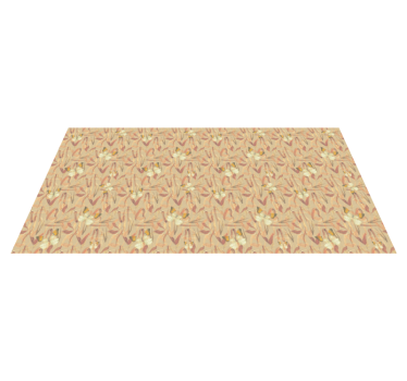 Floral patterned ensemble living room vinyl rug - TenStickers
