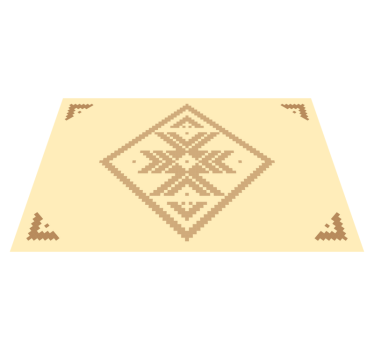 Elegant geometric contrast living room vinyl rug - TenStickers