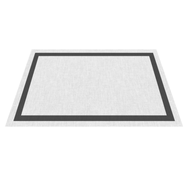 White and gray Teplon minimalist carpet - TenStickers