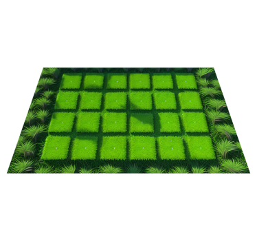 Cubed turf soil nature carpet - TenStickers