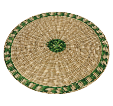 Woven round texture vinyl wood vinyl rug - TenStickers