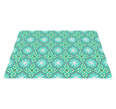 Green hydraulic tile vintage rug - TenStickers