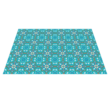 Blue hydraulic tile vintage rug - TenStickers
