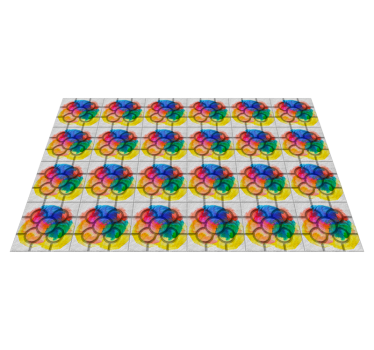 Colorful Bilbao street tiles vintage vinyl rug - TenStickers