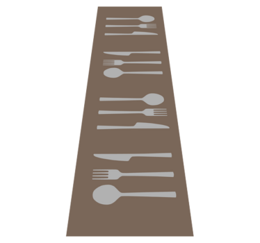 Fork knife and spoon kitchen mat - TenStickers