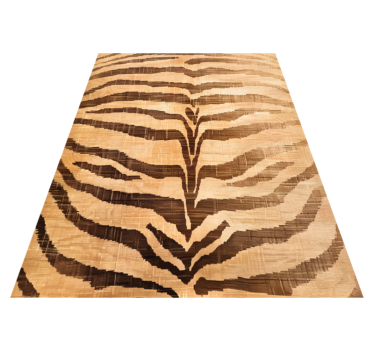 Tiger stripes beige vinyl rug - TenStickers