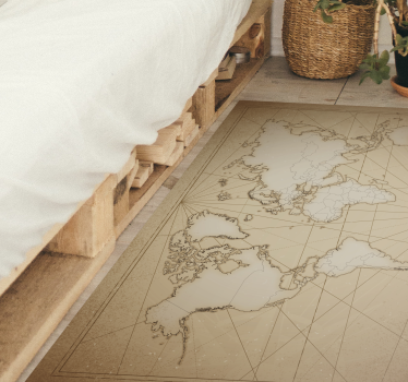 19th century vinyl map rug - TenStickers