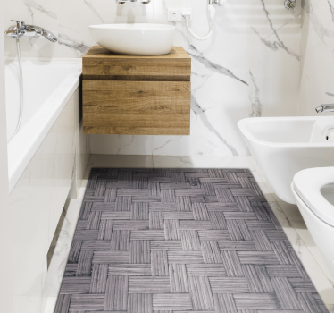 Vinyl rug dark bamboo texture wood effect vinyl flooring - TenStickers