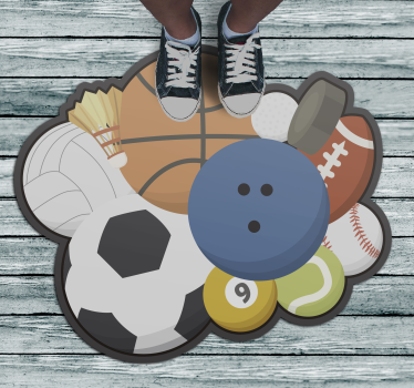 Sports Balls teenage rugs for bedrooms - TenStickers