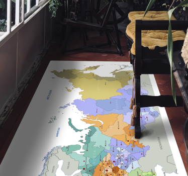 Map Card  USSR  - OR vinyl map rug - TenStickers