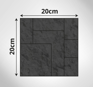Textured black surface stone effect vinyl rug - TenStickers