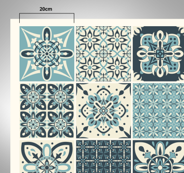Portuguese multicolour shapes  tile mat - TenStickers