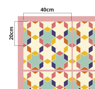 Colorful vintage tiles tile mat - TenStickers