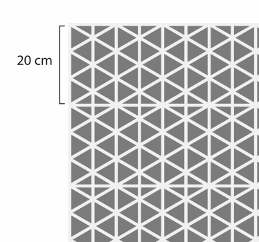 Grey and white triangle kitchen geometric carpets - TenStickers