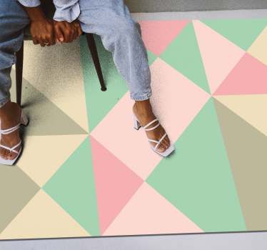 soft colors geometric vinyl carpet - TenStickers