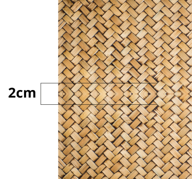 Bamboo woven effect wood effect vinyl flooring - TenStickers