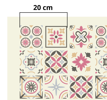 "Nicolle" collage tile vinyl carpet - TenStickers
