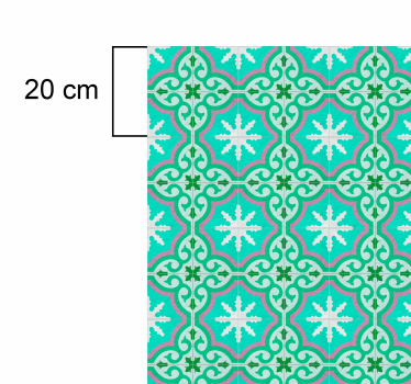 Green hydraulic tile vintage rug - TenStickers
