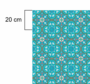 Blue hydraulic tile vintage rug - TenStickers