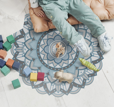 Round mat mandala vinyl carpet - TenStickers
