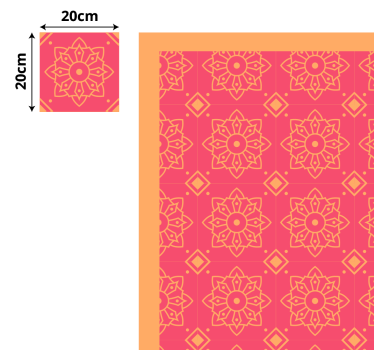 TABRIZ AREA RUG mosaic vinyl flooring - TenStickers