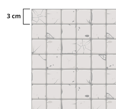 light grey aged tiles tile vinyl rug - TenStickers