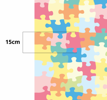 Colourful Puzzle Pieces kids vinyl carpet - TenStickers