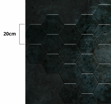 Hexagons concrete texture stone vinyl flooring - TenStickers