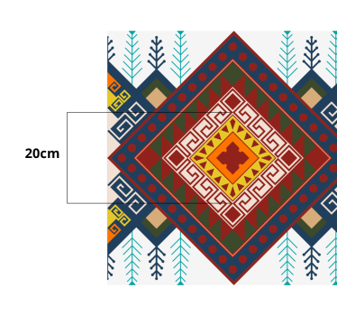 Geometric ethnic pattern mosaic vinyl flooring - TenStickers