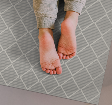Irregular gray rhombuses geometric vinyl carpets - TenStickers