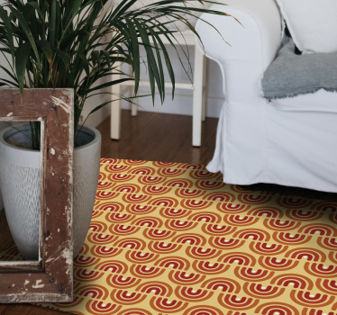 70s big waves retro rug - TenStickers