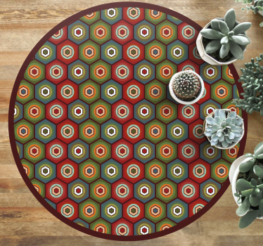 70's geometric pattern vinyl carpet - TenStickers