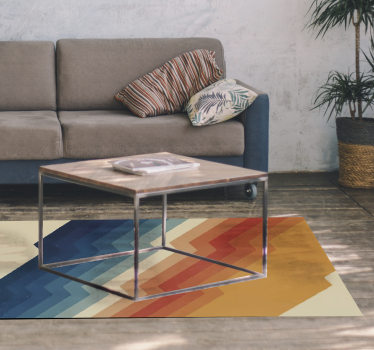 70s lightning pattern stripes rug - TenStickers
