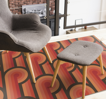 70s Orange knot retro rug - TenStickers