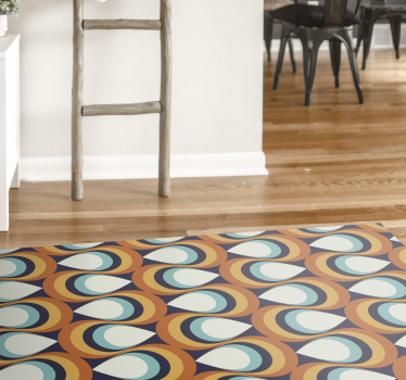 70s Pointed circles pattern retro rug - TenStickers