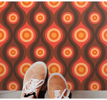 70's soft pattern  retro rug - TenStickers