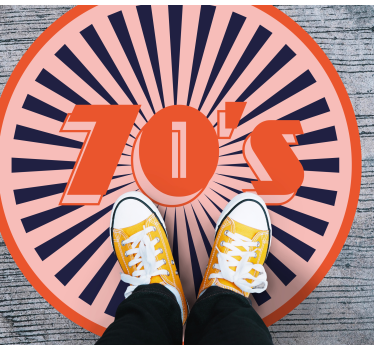 70's text in swirl  retro rug - TenStickers