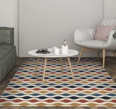 70s Wave retro rug - TenStickers