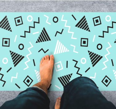 80s' memphis style pattern geometric carpets - TenStickers
