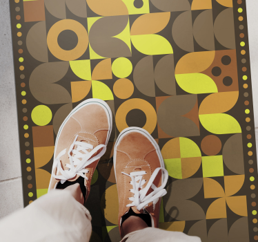 abstract 70s retro rug - TenStickers