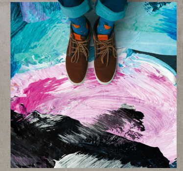 Abstract colour explosion vinyl rug - TenStickers