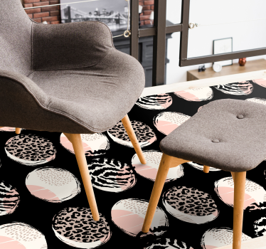 Abstract geometric leopard pattern animal print carpet - TenStickers