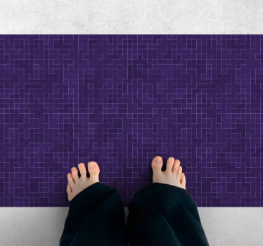 Abstract purple mosaic tile mat - TenStickers