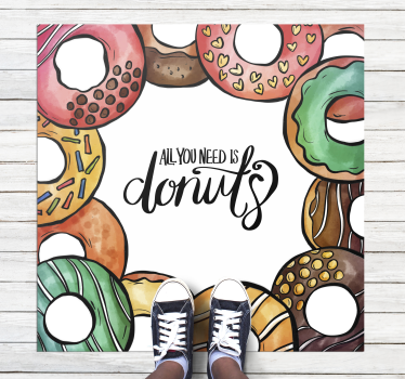 donut cream bespoke rugs - TenStickers