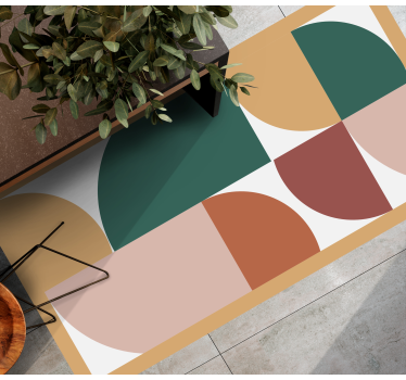 Angular abstract segments modern vinyl rug - TenStickers