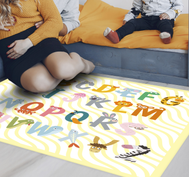 Animal Alphabet rug - TenStickers